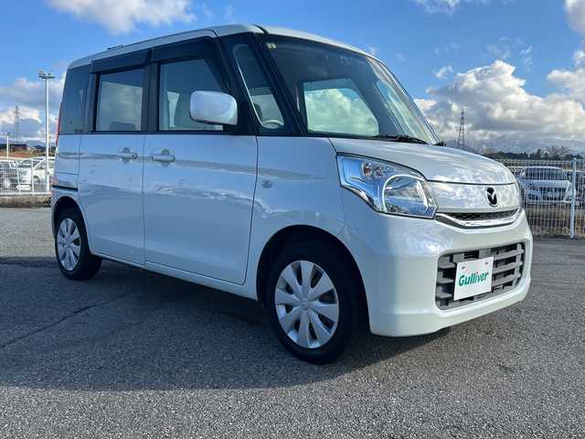 マツダ フレアワゴン XS 富山県 2016(平28)年 3.5万km クリスタルホワイトP 禁煙車/ディーラーオプションナビ/型式：GCX515/【ワンセグTV/CD/DVD/Bluetooth/SD/AUX/ipod】両側パワースライドドア/プッシュスタート/スマートキー/運転席側シートヒーター/純正フロアマット/衝突被害軽減システム/レーンアシスト/ベンチシート/ドアバイザー