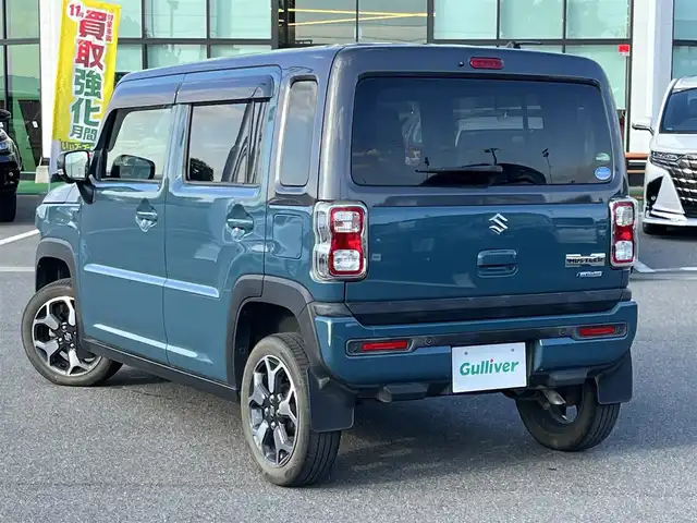 スズキ ハスラー HYBRID X ターボ 奈良県 2020(令2)年 7万km デニムブルー ガンメタリック 2トーン 純正8インチナビ（CN-RZ853）/（フルセグ/BT/CD/DVD）/レーダークルーズコントロール/パドルシフト/アラウンドビューモニター/後方コーナーセンサー/衝突軽減システム/レーンキープアシスト/前席シートヒーター/LEDヘッドライト/ETC/純正15インチAW/スペアキーX1