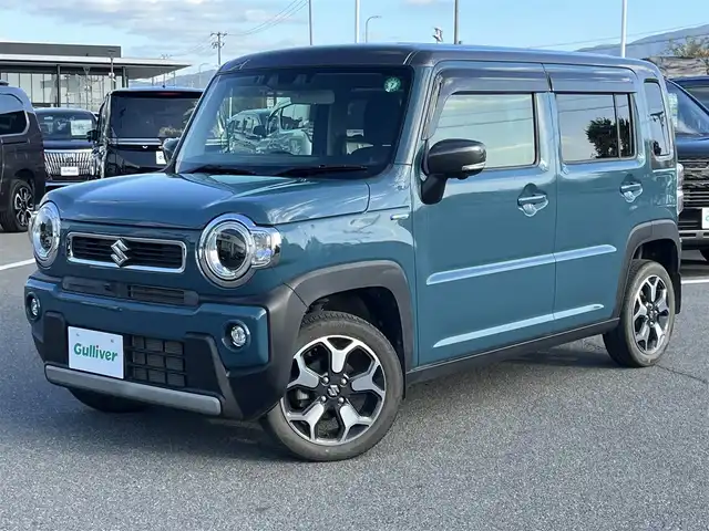 スズキ ハスラー HYBRID X ターボ 奈良県 2020(令2)年 7万km デニムブルー ガンメタリック 2トーン 純正8インチナビ（CN-RZ853）/（フルセグ/BT/CD/DVD）/レーダークルーズコントロール/パドルシフト/アラウンドビューモニター/後方コーナーセンサー/衝突軽減システム/レーンキープアシスト/前席シートヒーター/LEDヘッドライト/ETC/純正15インチAW/スペアキーX1
