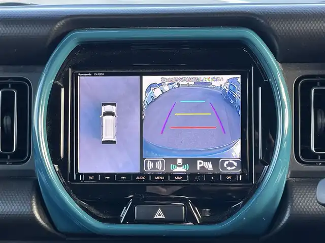 スズキ ハスラー HYBRID X ターボ 奈良県 2020(令2)年 7万km デニムブルー ガンメタリック 2トーン 純正8インチナビ（CN-RZ853）/（フルセグ/BT/CD/DVD）/レーダークルーズコントロール/パドルシフト/アラウンドビューモニター/後方コーナーセンサー/衝突軽減システム/レーンキープアシスト/前席シートヒーター/LEDヘッドライト/ETC/純正15インチAW/スペアキーX1