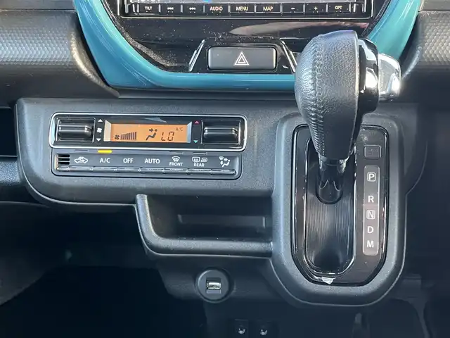 スズキ ハスラー HYBRID X ターボ 奈良県 2020(令2)年 7万km デニムブルー ガンメタリック 2トーン 純正8インチナビ（CN-RZ853）/（フルセグ/BT/CD/DVD）/レーダークルーズコントロール/パドルシフト/アラウンドビューモニター/後方コーナーセンサー/衝突軽減システム/レーンキープアシスト/前席シートヒーター/LEDヘッドライト/ETC/純正15インチAW/スペアキーX1