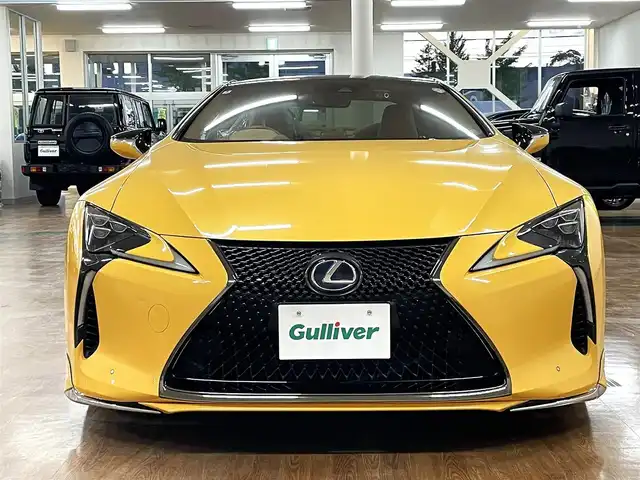 レクサス ＬＣ 500h Sパッケージ 道央・札幌 2018(平30)年 3万km ネープルスイエローコントラストレイヤリング モデリスタエアロ/純正21インチAW/OPブレーキキャリパー/カーボンルーフ/マークレビンソンリファレンスサウンド/セーフティシステムプラス/純正10.3インチワイドナビ/フルセグ/バックモニター/CD/DVD/BT/USB/レーダークルーズコントロール/アクティブリアウイング/アルカンターラベージュハーフレザーシート/アルカンターラルーフ/シートヒーター/エアーシート/ステアリングヒーター/ベンチレーション/8WAYパワーシート/後席アルカンターラシート/ダイナミックハンドリングシステム/三眼LEDヘッドライト/ビルトインETC2.0/スマートキー×2