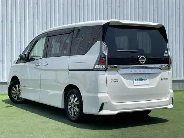 日産 セレナ e－パワー ハイウェイスター V 香川県 2019(平31)年 5.9万km ブリリアントホワイトパール 登録時走行距離：58184km/ディーラー純正9型ナビ/　CD DVD BT フルセグTV/全方位カメラ/前後ドライブレコーダー/ビルトインETC/デジタルインナーミラー/両側パワースライドドア/エマージェンシーブレーキ/レーンキープアシスト/レーダークルーズコントロール/クリアランスソナー/横滑り防止装置/オートホールド機能付き電子パーキングブレーキ/ロールサンシェード/ISOFIX/革巻きステアリング/ステアリングスイッチ/プッシュスタート/スマートキー/スペアキー