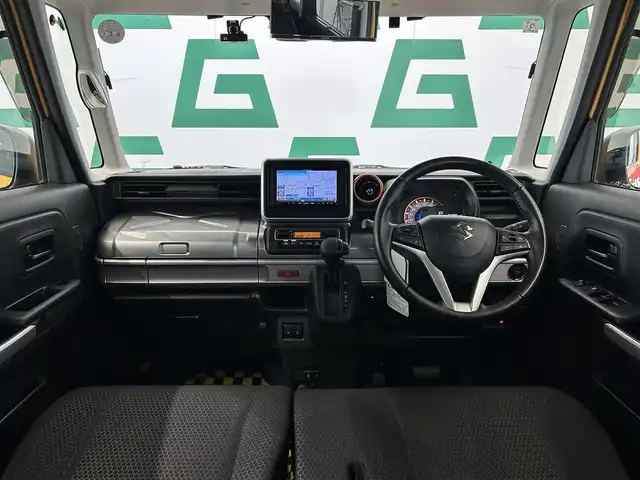 スズキ スペーシア ギア HYBRID XZ 鹿児島県 2021(令3)年 6万km アクティブイエロー/ガンメタリック2トーン 禁煙車　/社外ナビ　/フルセグＴＶ　/Ｂｌｕｅｔｏｏｔｈ　/バックカメラ　/アイドリングストップ　/デュアルカメラブレーキサポート　/後席サーキュレーター　/ステリモ　/両側パワスラ　/ルーフレール　/レーンキープアシスト/社外フロアマット/電格ミラー/LEDヘッドライト/スマートキー/スペアキー/ETC
