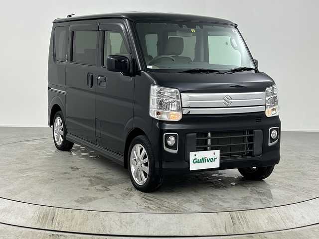 スズキ エブリィ ワゴン PZターボ 熊本県 2022(令4)年 2.5万km ブルーイッシュブラックパール3 社外メモリナビ(AM/FM/BT/フルセグ)/スズキセーフティーサポート/・衝突被害軽減ブレーキ/・車線逸脱警告/リアサーキュレーター/D席シートヒーター/純正フロアマット/アイドリングストップ/プッシュスタート/オートライト/左パワースライドドア