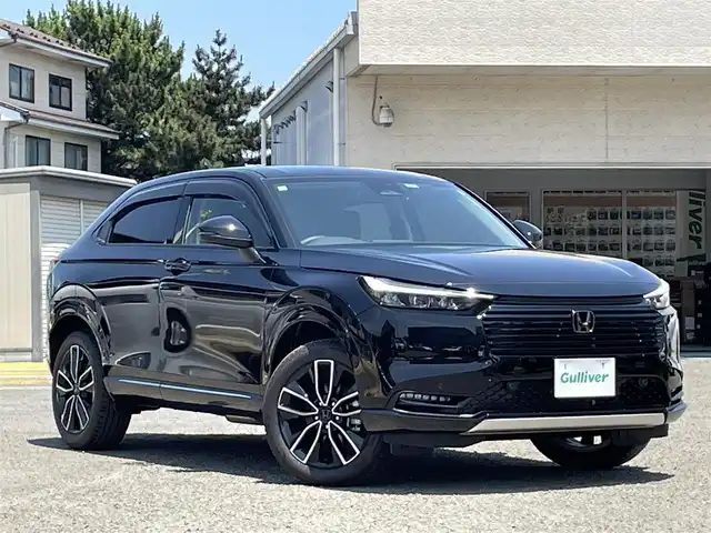 ホンダ ヴェゼル ハイブリッド e:HEV Z 宮城県 2024(令6)年 0.7万km クリスタルブラックパール /純正９インチメモリナビ//フルセグテレビ/CarPlay/AndroidAuto/BT//バックカメラ//前席シートヒーター/ステアリングヒーター//ハンズフリーアクセスパワーテールゲート(予約クローズ機能付)//ワイヤレス充電//ビルトインETC2.0//ホンダセンシング//レーダークルーズコントロール//レーンキープアシスト//ブラインドスポットモニター//LEDヘッドライト/オートハイビーム//社外ドライブレコーダー前後//スマートキーx2
