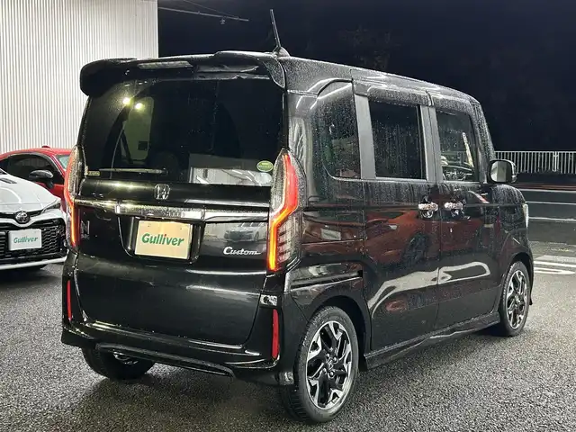 ホンダ Ｎ ＢＯＸ カスタム G L ターボ ホンダセンシング 静岡県 2019(平31)年 3.3万km クリスタルブラックパール ユーザー買取車両/ワンオーナー/純正SDナビ（VXU-195NBi）/【AM/FM/TV/CD/BT/SD】/純正15インチAW/純正サイドエアロパーツ/MTモード付AT/パドルシフト/エンジンスタートボタン/クルーズコントロール（追従走行あり）/USB入力端子/ETC/ドライブレコーダー/ベンチシート/ハーフレザーシート/両側パワースライドドア/横滑り防止装置/レーンアシスト/衝突被害軽減システム/保証書/取扱説明書