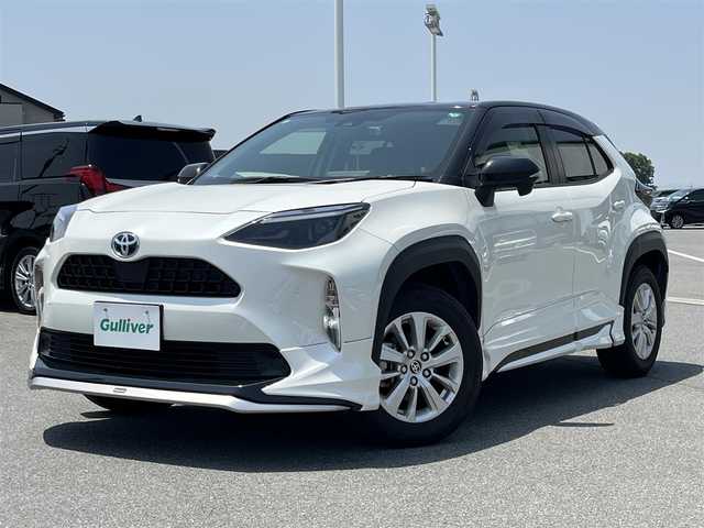 トヨタ ヤリスクロス ハイブリッド G 奈良県 2021(令3)年 7万km ブラックマイカ/ホワイトパールクリスタルシャイン 2トーン 純正ナビ　/Bluetooth　/USB入力端子　/ETC2.0　/前後ドライブレコーダー　/前席シートヒーター　/ステアリングヒーター　/BSM　/モデリスタエアロ　/純正アルミホイール　/純正フロアマット　/オートLEDライト