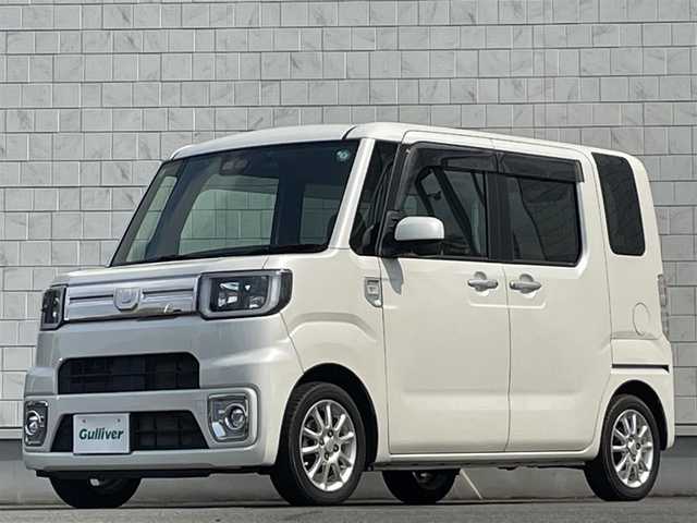 ダイハツ ウェイク G ターボ SA Ⅲ 岩手県 2018(平30)年 6.6万km パールホワイトⅢ 禁煙車/4WD/社外ナビ/→フルセグTV/BT/CD/DVD/バックカメラ/両側パワースライドドア/衝突被害軽減ブレーキ/コーナーセンサー/運転席シートヒーター/ドライブレコーダー/ETC/〇プッシュスタート/〇アイドリングストップ/〇電動格納ミラー/〇ドアバイザー/〇純正フロアマット/純正LEDヘッドライト/オートライト/オートハイビーム/フォグライト