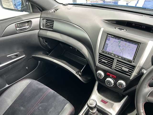 スバル インプレッサ ＷＲＸ STi 山形県 2010(平22)年 9.5万km WRブルーマイカ ４WD/社外メモリナビ/（Bluetooth/DVD/CD/フルセグ）/バックカメラ/前後ドライブレコーダー/ハーフレザー/D席パワーシート/プッシュスタート/スマートキー/ドアバイザー/フォグランプ/純正フロアマット/格納ウィンカーミラー/ETC/横滑り防止装置/社外マフラー（アペックス）/テイン車高調（足回り）