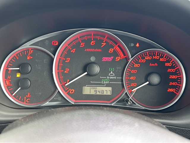 スバル インプレッサ ＷＲＸ STi 山形県 2010(平22)年 9.5万km WRブルーマイカ ４WD/社外メモリナビ/（Bluetooth/DVD/CD/フルセグ）/バックカメラ/前後ドライブレコーダー/ハーフレザー/D席パワーシート/プッシュスタート/スマートキー/ドアバイザー/フォグランプ/純正フロアマット/格納ウィンカーミラー/ETC/横滑り防止装置/社外マフラー（アペックス）/テイン車高調（足回り）