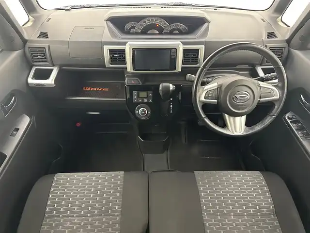 ダイハツ ウェイク G ターボ　レジャーエディション SA Ⅱ 兵庫県 2017(平29)年 3.8万km パールホワイトⅢ ・社外メモリナビ/・バックカメラ/・ETC/・前方ドライブレコーダー/・両側パワースライドドア/・衝突軽減ブレーキ/・クリアランスソナー/・アイドリングストップ/・純正15インチアルミホイール/・LEDヘッドライト/・LEDフォグランプ/・純正15インチアルミホイール/・社外フロアマット/・スマートキー/・スペアキー1本/・プッシュスタート