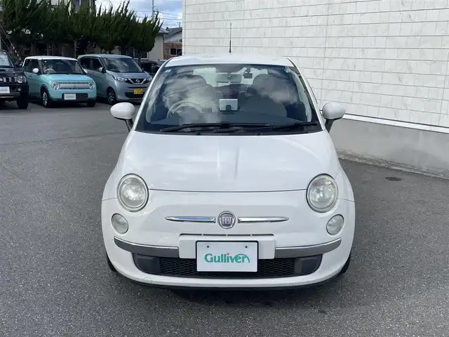 フィアット ５００ 1．2 8V ポップ 山形県 2010(平22)年 8.1万km 白 純正オーディオ/FM/AM/ドライブレコーダー/盗難防止装置/パワーウィンドゥ/本革ステアリング/ダブル&サイドエアバック/フォグランプ/スペアキー/取扱説明書