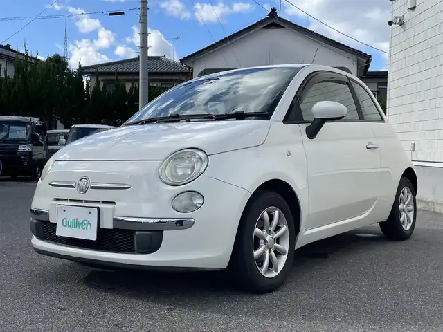 フィアット ５００ 1．2 8V ポップ 山形県 2010(平22)年 8.1万km 白 純正オーディオ/FM/AM/ドライブレコーダー/盗難防止装置/パワーウィンドゥ/本革ステアリング/ダブル&サイドエアバック/フォグランプ/スペアキー/取扱説明書