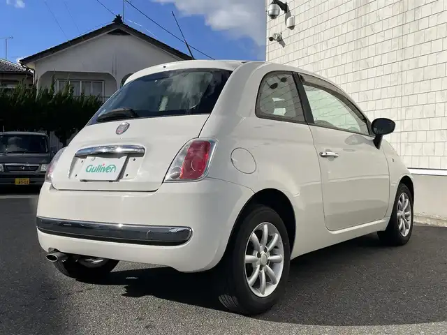 フィアット ５００ 1．2 8V ポップ 山形県 2010(平22)年 8.1万km 白 純正オーディオ/FM/AM/ドライブレコーダー/盗難防止装置/パワーウィンドゥ/本革ステアリング/ダブル&サイドエアバック/フォグランプ/スペアキー/取扱説明書
