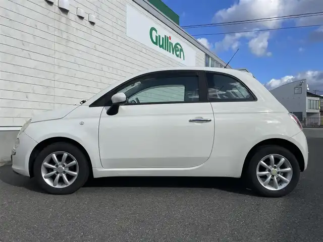 フィアット ５００ 1．2 8V ポップ 山形県 2010(平22)年 8.1万km 白 純正オーディオ/FM/AM/ドライブレコーダー/盗難防止装置/パワーウィンドゥ/本革ステアリング/ダブル&サイドエアバック/フォグランプ/スペアキー/取扱説明書