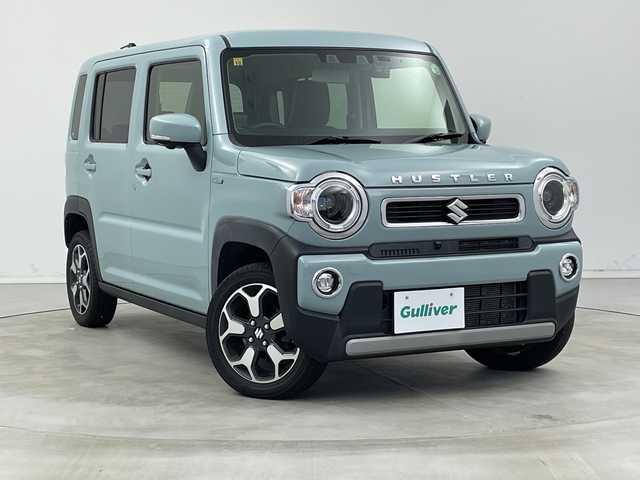 スズキ ハスラー HYBRID X 新潟県 2020(令2)年 5.9万km オフブルーM 衝突被害軽減システム　/横滑り防止機能　/レーンキープアシスト　/衝突被害軽減システム　/スノーモード　/グリップコントロール/ヒルディセントコントロール/４ＷＤ　/レーダー探知機/LED ライト/バックカメラ　/全周囲カメラ/フルセグＴＶ　/純正メモリナビ　/Bluetooth接続/ドラレコ　/シートヒーター　/フロアマット　/保証書/取扱説明書/スペアキ―