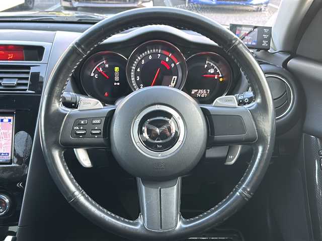 マツダ ＲＸ－８ タイプ G 埼玉県 2011(平23)年 7.5万km ストーミーブルーマイカ (株)IDOMが運営する【じしゃロン熊谷店】の自社ローン専用車両になりますこちらは現金またはオートローンご利用時の価格です。自社ローンご希望の方は別途その旨お申付け下さい/純正HDDナビ　C9A3　/　CD/DVD/DTV/前方ドライブレコーダー/社外ENKEI18インチアルミ/　（RACING PROTO TYPE RP05）/バックカメラ/ETC/ステアリングスイッチ/純正フロアマット/パドルシフト/純正フロアマット