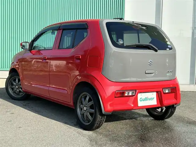 スズキ アルト X 福岡県 2015(平27)年 5.7万km ピュアレッド/ミディアムグレー 衝突被害軽減ブレーキ/前方ドラレコ/社外ETC/スマートキー/純正フロアマット/純正AW/アイドリングストップ/PanasonicSDナビ/・BT/・ワンセグTV/・CD/DVD