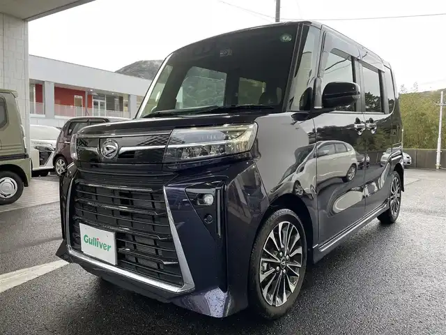 ダイハツ タント カスタム RS 長崎県 2023(令5)年 0.9万km クールバイオレットクリスタルシャイン 社外SDナビ/・AM/FM/BT/HDMI/SD/iPod/バックカメラ/両側パワースライドドア/前席シートヒーター/ステアリングスイッチ/衝突軽減ブレーキ/コーナーセンサー/後席サンシェード/ビルトインETC/アイドリングストップ/社外前後ドライブレコーダー/電子サイドブレーキ/フロアマット/ドアバイザー/保証書/取扱説明書