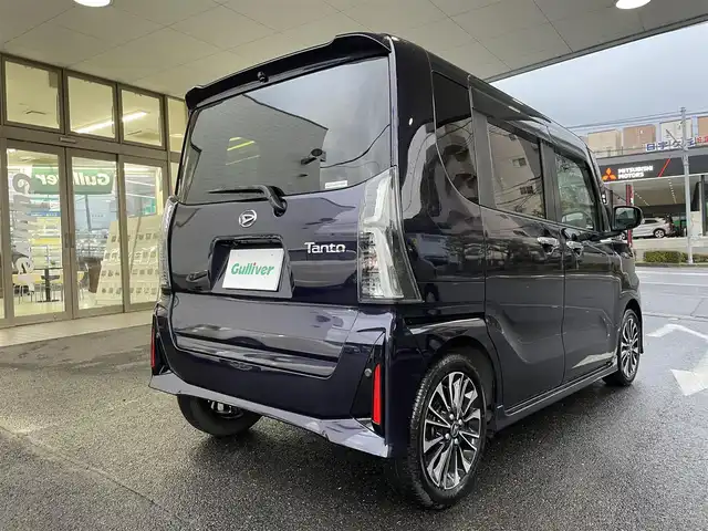 ダイハツ タント カスタム RS 長崎県 2023(令5)年 0.9万km クールバイオレットクリスタルシャイン 社外SDナビ/・AM/FM/BT/HDMI/SD/iPod/バックカメラ/両側パワースライドドア/前席シートヒーター/ステアリングスイッチ/衝突軽減ブレーキ/コーナーセンサー/後席サンシェード/ビルトインETC/アイドリングストップ/社外前後ドライブレコーダー/電子サイドブレーキ/フロアマット/ドアバイザー/保証書/取扱説明書