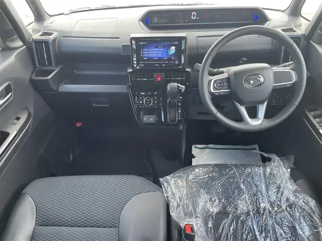 ダイハツ タント カスタム RS 熊本県 2023(令5)年 0.9万km クールバイオレットクリスタルシャイン 純正ナビ/・AM/FM/CD/DVD/SD/USB/iPod/HDMI/BT/・フルセグTV/バックカメラ/車線逸脱警報機能/前後コーナーセンサー/レーンキープアシスト/革巻きステアリング/・ステアリングスイッチ/オートライト/・LEDライト/・フォグランプ/ハーフレザーシート/・D/N席シートヒーター/電動格納ミラー/・ウィンカーミラー/前後ドライブレコーダー（ZDR035）/電動サイドブレーキ/・ホールドボタン/純正ドアバイザー/純正フロアマット/純正アルミホイール/スマートキー