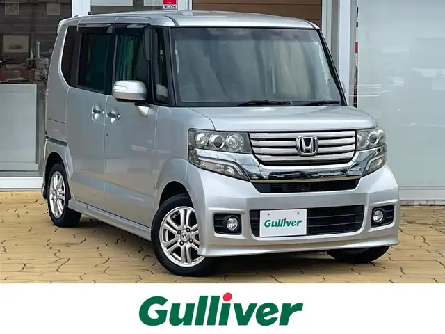 ホンダ Ｎ ＢＯＸ カスタム G Lパッケージ 宮崎県 2012(平24)年 6.5万km アラバスターシルバーメタリック USB/アイドリングストップ/プッシュスタート/片側パワースライドドア/純正14インチアルミ/HID/純正フロアマット/ドアバイザー
