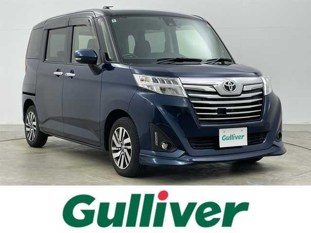 トヨタ ルーミー カスタムG S 岡山県 2018(平30)年 2万km ブラックマイカメタリック/レーザーブルークリスタルシャイン 2トーン 純正９インチナビ　/（CD/DVD/BT/フルセグ）/衝突軽減ブレーキ　/両側電動スライド　/アラウンドビューモニター　/ビルトインＥＴＣ　/ＬＥＤヘッドライト　/クルーズコントロール　/ドライブレコーダー　　/コーナーセンサー/オートハイビーム/フォグランプ/プッシュスタート　/スマートキー/スペアキー×１/純正フロアマット/純正アルミホイール