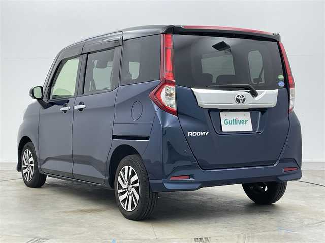 トヨタ ルーミー カスタムG S 岡山県 2018(平30)年 2万km ブラックマイカメタリック/レーザーブルークリスタルシャイン 2トーン 純正９インチナビ　/（CD/DVD/BT/フルセグ）/衝突軽減ブレーキ　/両側電動スライド　/アラウンドビューモニター　/ビルトインＥＴＣ　/ＬＥＤヘッドライト　/クルーズコントロール　/ドライブレコーダー　　/コーナーセンサー/オートハイビーム/フォグランプ/プッシュスタート　/スマートキー/スペアキー×１/純正フロアマット/純正アルミホイール