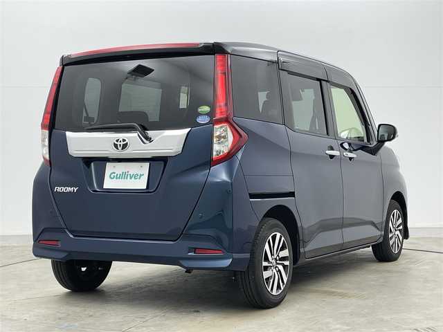 トヨタ ルーミー カスタムG S 岡山県 2018(平30)年 2万km ブラックマイカメタリック/レーザーブルークリスタルシャイン 2トーン 純正９インチナビ　/（CD/DVD/BT/フルセグ）/衝突軽減ブレーキ　/両側電動スライド　/アラウンドビューモニター　/ビルトインＥＴＣ　/ＬＥＤヘッドライト　/クルーズコントロール　/ドライブレコーダー　　/コーナーセンサー/オートハイビーム/フォグランプ/プッシュスタート　/スマートキー/スペアキー×１/純正フロアマット/純正アルミホイール