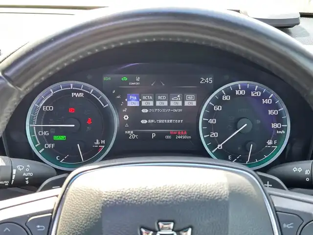 トヨタ クラウン ハイブリッド RS アドバンス 宮城県 2020(令2)年 2.5万km プレシャスホワイトパール セーフティパッケージプラス/・デジタルインナーミラー/・パーキングサポートブレーキ/リアカメラディテクション/・パノラミックビューモニター/ムーンルーフ/AC100V/1500Wコンセント/＝＝＝/セーフティセンス/・プリクラッシュセーフティ/・レーントレーシングアシスト/・レーダークルーズコントロール/・アダプティブハイビームシステム/・ロードサインアシスト/・先行車発進告知機能/・ドライバー異常時対応システム/ブラインドスポットモニター/リアクロストラフィックオートブレーキ/リアクロストラフィックアラート/ヘッドアップディスプレイ/純正12.3インチナビ/・CD/DVD/・Bluetooth/・フルセグTV/ビルトインETC2.0/ドライブレコーダー/レザーシート/シートヒーター/ベンチレーション/パワーシート/ステアリングヒーター/パドルシフト/電動パーキングブレーキ/ブレーキホールド/LEDヘッドライト/シーケンシャルターンランプ/フォグランプ/オートライト/純正18インチAW/純正フロアマット/純正ドアバイザー