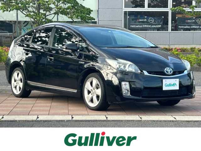 トヨタ プリウス S ツーリングセレクション 福島県 2010(平22)年 8.6万km ブラック 純正ナビ/　【ワンセグ/CD/DVD/SD/AUX】　/バックカメラ　/LEDヘッドライト（AUTO機能付き）/フォグランプ　/ビルトインＥＴＣ　/スマートキー　/プッシュスタート　/ステアリングスイッチ　/純正フロアマット　/サイドバイザー　/純正アルミホイール　/電格ミラー/スペアキー/保証書/取扱説明書