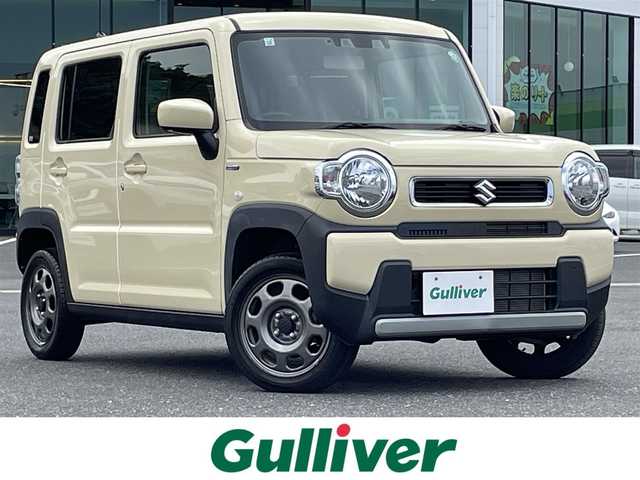 スズキ ハスラー HYBRID G 島根県 2020(令2)年 2.2万km シフォンアイボリーM 4WD/社外ナビ(MDV-D2078T)/(AM/FM/CD/DVD/SD/Bluetooth)/衝突軽減ブレーキ/レーンキープアシスト/コーナーセンサー/ETC/アイドリングストップ/スノーモード/グリップコントロール/ヒルディーセントコントロール/D/N席シートーヒーター/プッシュスタート/スマートキー/フロアマット/取扱説明書/保証書