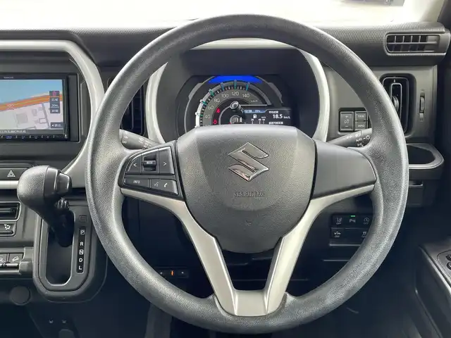 スズキ ハスラー HYBRID G 島根県 2020(令2)年 2.2万km シフォンアイボリーM 4WD/社外ナビ(MDV-D2078T)/(AM/FM/CD/DVD/SD/Bluetooth)/衝突軽減ブレーキ/レーンキープアシスト/コーナーセンサー/ETC/アイドリングストップ/スノーモード/グリップコントロール/ヒルディーセントコントロール/D/N席シートーヒーター/プッシュスタート/スマートキー/フロアマット/取扱説明書/保証書