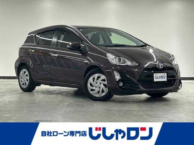 トヨタ アクア S スタイルブラック 静岡県 2016(平28)年 5.4万km ディープアメジストマイカメタリック (株)IDOMが運営する【じしゃロン浜松店】の自社ローン専用車両になりますこちらは現金またはオートローンご利用時の価格です。自社ローンご希望の方は別途その旨お申付け下さい/トヨタセーフティセンス/前席シートヒーター/リアバイザー/ドアバイザー/LEDヘッドライト/バックモニター/スマートキー/Bluetooth/電核ミラー/純正タイヤ15インチ/バックモニター/スマートキー