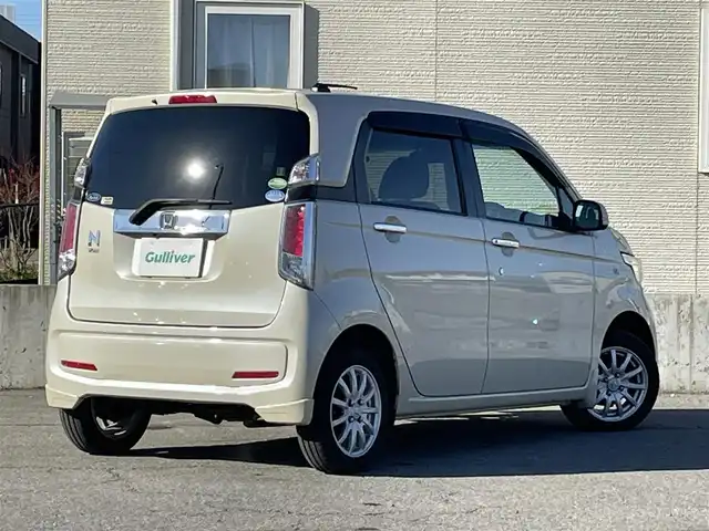 ホンダ Ｎ ＷＧＮ G SSコンフォートパッケージ 青森県 2017(平29)年 4.4万km プレミアムアイボリーP Gathers製ナビ（VXM-172CSi）/　CD、SD、USB、BT/ワンセグTV/前席シートヒーター/前方ドライブレコーダー/純正エンジンスターター/ビルトインETC/HIDヘッドライト/衝突軽減システム/４WD/保証書/取扱い説明書