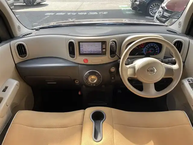 日産 キューブ 15X Vセレクション 福岡県 2012(平24)年 12万km シャイニーブロンズ 純正ナビ/（AM/FM/Bluetooth/ワンセグTV）/横滑り防止/アイドリングストップ/ECOモード/ビルドインETC/ドライブレコーダー前後（SD有り）/オートライト/電格ミラー/フォグランプ/純正フロアマット/プッシュスタート/取扱説明書