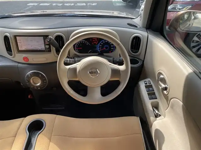 日産 キューブ 15X Vセレクション 福岡県 2012(平24)年 12万km シャイニーブロンズ 純正ナビ/（AM/FM/Bluetooth/ワンセグTV）/横滑り防止/アイドリングストップ/ECOモード/ビルドインETC/ドライブレコーダー前後（SD有り）/オートライト/電格ミラー/フォグランプ/純正フロアマット/プッシュスタート/取扱説明書