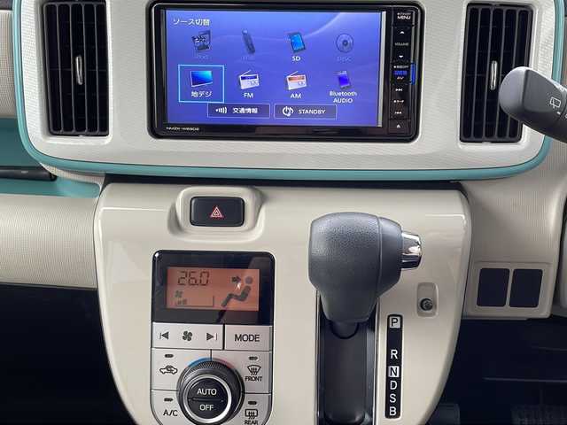 ダイハツ ムーヴ キャンバス X メイクアップ リミテッド SAⅢ 青森県 2018(平30)年 4.1万km パールホワイトⅢ/ファインミントメタリック 2トーン ・4WD/・社外ナビ/・AM/FM/BT/TV/・全方位カメラ/・両側パワースライドドア/・衝突軽減装置/・横滑り抑制装置/・盗難防止装置/・スマートキー/・プッシュスタート/・オートライト/・オートハイビーム/・純正エンジンスターター/・社外フロアマット/・保証書・取説