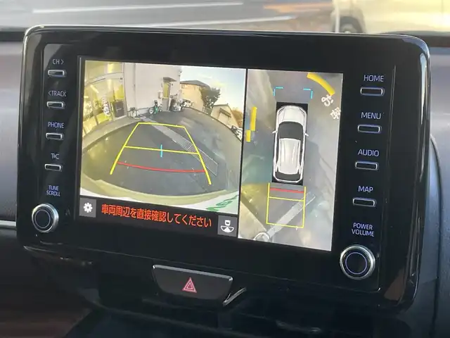 トヨタ ヤリスクロス ハイブリッド Z 静岡県 2020(令2)年 6.6万km ブラックマイカ/ベージュ 2トーン 1オーナー　/トヨタセーフティセンス　/HUD　/ACC　/クリアランスソナー　/パークアシスト　/純正ナビ　/地デジ　/360度カメラ　/半革シート　/D席PWシート　/前席シートヒーター　/ステアリングヒーター/ドライブモード/PWリアゲート/オートハイビーム/社外前後ドラレコ/純正18インチAW/スペアキー/保証書/取説