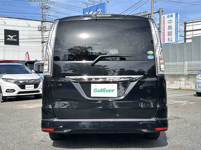 日産 セレナ ハイウェイスター Sハイブリッド 埼玉県 2014(平26)年 7.2万km ダイヤモンドブラック 外部検査実施済み/後期型/ハイブリッドモデル/エマージェンシーブレーキ/レーンキープアシスト/クルーズコントロール/純正ナビTV/純正フリップダウンモニター/純正16インチアルミホイール/両側電動スライドドア/LEDヘッドライト/フォグランプ/バックカメラ/オートライト/プッシュスタート/スマートキー/電動格納ミラー/ETC/アイドリングストップ
