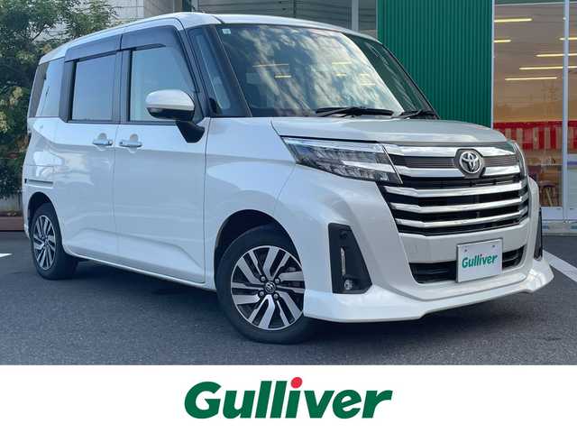 トヨタ ルーミー カスタムG 岡山県 2021(令3)年 4.6万km パールホワイトⅢ 純正9インチナビ　NSZT-Y66T/フルセグTV、CD、DVD、Bluetooth、AM、FM/全方位カメラ/ETC/両側パワースライドドア/レーダークルーズコントロール/トヨタセーフティセンス/プリクラッシュセーフティ