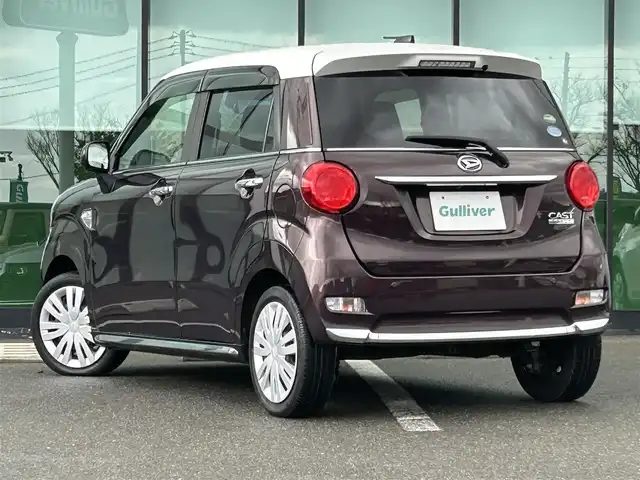 ダイハツ キャスト スタイル X リミテッド SAⅢ 和歌山県 2019(平31)年 2.8万km プラムブラウンクリスタルマイカ 社外7インチナビ/バックカメラ/横滑り防止装置/衝突被害軽減ブレーキ/ETC/ルームミラー型ドライブレコーダー/シートヒーター/ステアリングリモコン/電動格納ミラー/アイドリングストップ/プッシュスタート/レベライザー/純正ドアバイザー/オートライト/ハロゲンライト