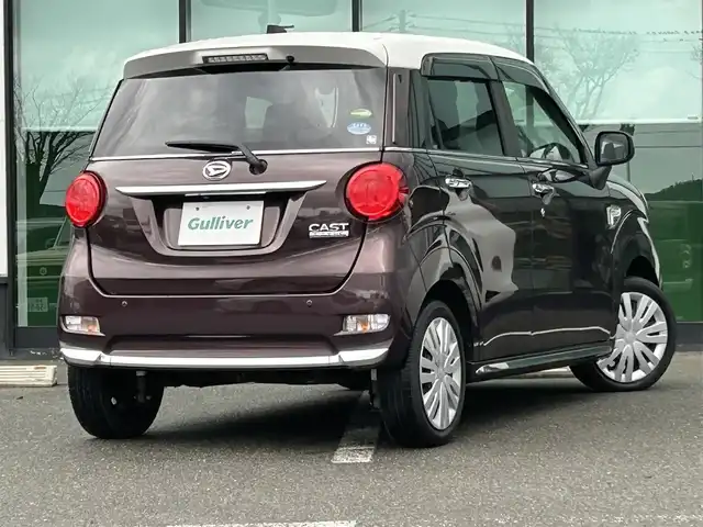 ダイハツ キャスト スタイル X リミテッド SAⅢ 和歌山県 2019(平31)年 2.8万km プラムブラウンクリスタルマイカ 社外7インチナビ/バックカメラ/横滑り防止装置/衝突被害軽減ブレーキ/ETC/ルームミラー型ドライブレコーダー/シートヒーター/ステアリングリモコン/電動格納ミラー/アイドリングストップ/プッシュスタート/レベライザー/純正ドアバイザー/オートライト/ハロゲンライト