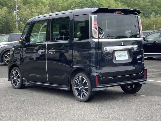 スズキ スペーシア カスタム HYBRID XS ターボ 佐賀県 2018(平30)年 5.8万km ブルーイッシュブラックパール3 Panasonicナビ/全方位カメラ/衝突被害軽減ブレーキ/車線逸脱警報機能/オートハイビーム機能/コーナーセンサー/ヘッドアップディスプレイ/両側パワースライドドア/クルーズコントロール/ステアリングスイッチ/ビルトインETC/スマートキー/スマートキー/LEDヘッドライト/フォグライト/純正アルミホイール