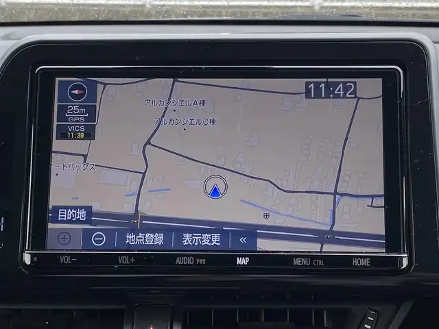 トヨタ Ｃ－ＨＲ S LEDパッケージ 香川県 2019(平31)年 6.4万km ブラックマイカ 登録時走行距離：63180km/ディーラー純正9型ナビ/　CD DVD BT フルセグTV/バックカメラ/規格外18インチアルミ/プリクラッシュセーティシステム/レーンキープアシスト/レーダークルーズコントロール/コーナーセンサー/オートハイビーム/LEDヘッドライト/オートライト/フォグランプ/前後ドライブレコーダー/ビルトインETC/オートホールド機能付き電子パーキングブレーキ/PWオールオート/ドアロック連動式オートリトラクタブル電動格納ウィンカーミラー/ドアバイザー/純正フロアマット/革巻きステアリング/ステアリングスイッチ/プッシュスタート/スマートキー/スペアキー
