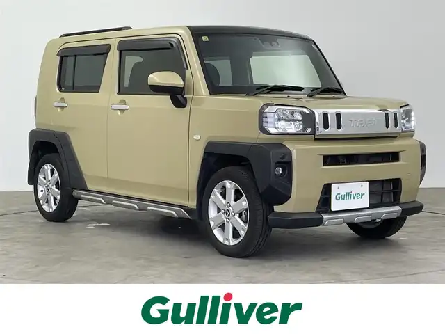 ダイハツ タフト G ターボ クロムベンチャー 大分県 2022(令4)年 4.1万km サンドベージュメタリック ガラスルーフ/ルーフレール/社外ディスプレイオーディオ/（Bluetooth/AM/FM)/スマートアシスト/・アダプティブクルーズコントロール/・車線逸脱警報/・レーンキープコントロール/・オートハイビーム/・衝突回避支援ブレーキ/・誤発進抑制機能/・前後コーナーセンサー/シートヒーター/電動パーキングブレーキ/オートブレーキホールド/LEDヘッドランプ/オートライト/純正アルミホイール/ETC/保証書・取扱説明書