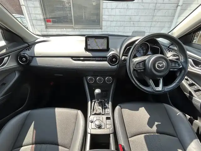 マツダ ＣＸ－３ 20S プロアクティブ 福岡県 2019(平31)年 5.7万km セラミックM ワンオーナー/純正メモリーナビ/　(AM/FM/CD/DVD/Bluetooth/iPod/フルセグTV)/フロント・バック・サイドカメラ/360度ビューモニター/i-アクティブセンス/・プリクラッシュセーフティ/・スマートシティブレーキサポート(前進/後退)/・マツダレーダークルーズコントロール/・ドライバーアテンションアラート/・車線逸脱警報/・交通標識認識/・車間認知支援/・アクティブドライビングディスプレイ/横滑り防止/パーキングセンサー/オートライト/アイドリングストップ/純正18インチアルミホイール/電格ウィンカーミラー/ドアバイザー/黒色ハーフレザーシート/パドルシフト/ステアリングスイッチ/ブレーキホールド/前方ドライブレコーダー/ビルトインETC/純正フロアマット/盗難防止装置/スペアキー×1/保証書/取扱説明書/ナビ取扱説明書