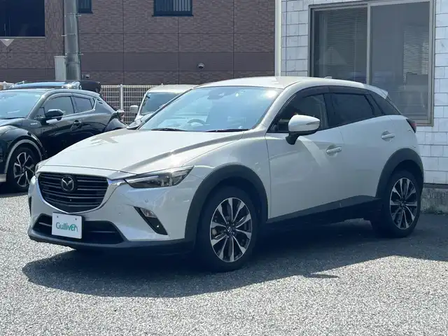 マツダ ＣＸ－３ 20S プロアクティブ 福岡県 2019(平31)年 5.7万km セラミックM ワンオーナー/純正メモリーナビ/　(AM/FM/CD/DVD/Bluetooth/iPod/フルセグTV)/フロント・バック・サイドカメラ/360度ビューモニター/i-アクティブセンス/・プリクラッシュセーフティ/・スマートシティブレーキサポート(前進/後退)/・マツダレーダークルーズコントロール/・ドライバーアテンションアラート/・車線逸脱警報/・交通標識認識/・車間認知支援/・アクティブドライビングディスプレイ/横滑り防止/パーキングセンサー/オートライト/アイドリングストップ/純正18インチアルミホイール/電格ウィンカーミラー/ドアバイザー/黒色ハーフレザーシート/パドルシフト/ステアリングスイッチ/ブレーキホールド/前方ドライブレコーダー/ビルトインETC/純正フロアマット/盗難防止装置/スペアキー×1/保証書/取扱説明書/ナビ取扱説明書