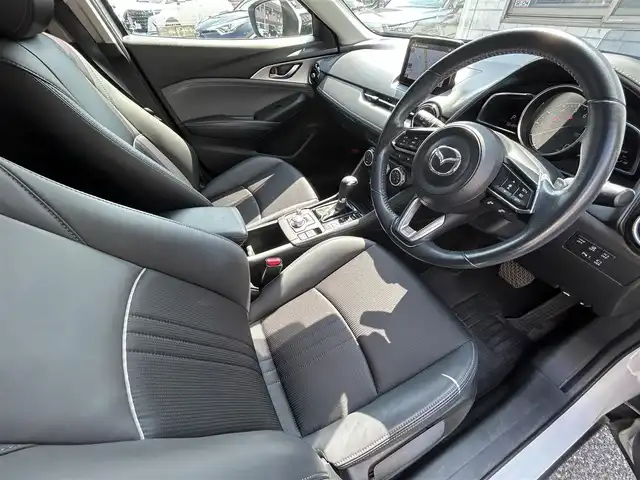 マツダ ＣＸ－３ 20S プロアクティブ 福岡県 2019(平31)年 5.7万km セラミックM ワンオーナー/純正メモリーナビ/　(AM/FM/CD/DVD/Bluetooth/iPod/フルセグTV)/フロント・バック・サイドカメラ/360度ビューモニター/i-アクティブセンス/・プリクラッシュセーフティ/・スマートシティブレーキサポート(前進/後退)/・マツダレーダークルーズコントロール/・ドライバーアテンションアラート/・車線逸脱警報/・交通標識認識/・車間認知支援/・アクティブドライビングディスプレイ/横滑り防止/パーキングセンサー/オートライト/アイドリングストップ/純正18インチアルミホイール/電格ウィンカーミラー/ドアバイザー/黒色ハーフレザーシート/パドルシフト/ステアリングスイッチ/ブレーキホールド/前方ドライブレコーダー/ビルトインETC/純正フロアマット/盗難防止装置/スペアキー×1/保証書/取扱説明書/ナビ取扱説明書
